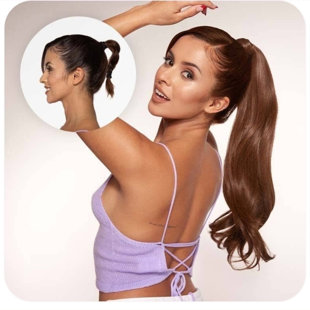 NAME YOUR PRICE Insert Name Here Liane V Ponytail Extension Mixed Brown